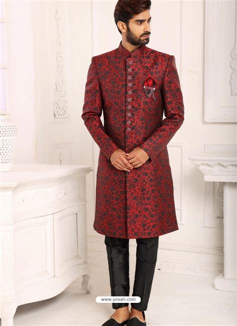 Maroon Indo Western Sherwani Atelier Yuwa Ciao Jp