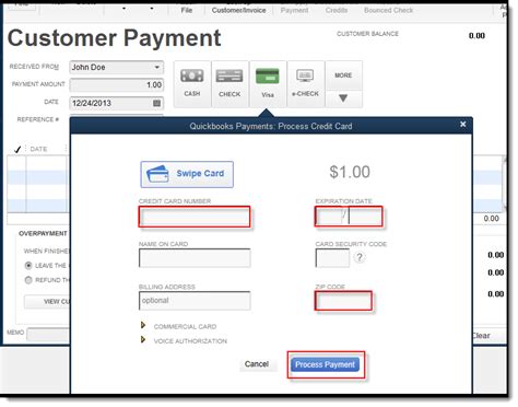 Process A Credit Card Payment In Quickbooks Desktop Quickbooks Learn