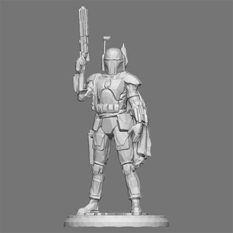 Free D File Star Wars Boba Fett Full Character Low Poly Hi