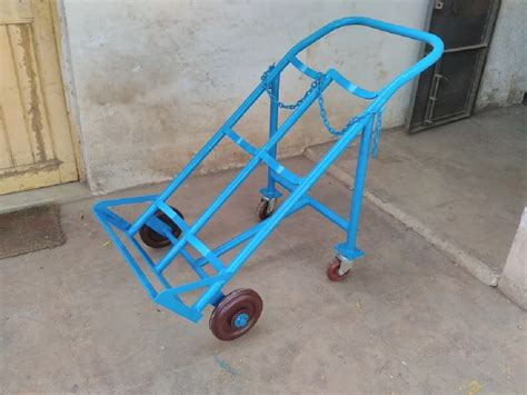 Blue Mild Steel Double Cylinder Trolley At In Vadodara Id