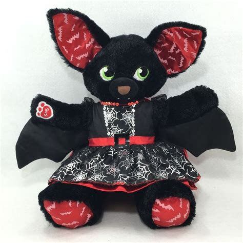 Build A Bear Halloween Boo Rrific Bat With Witch Costume Dress Black Plush 07 Ebay Bear