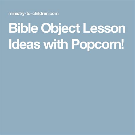 Pin On Object Lessons