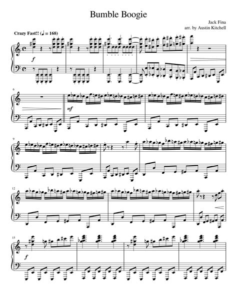 Bumble Boogie Sheet Music For Piano Download Free In Pdf Or Midi