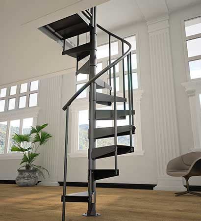 Metal Spiral Staircase Kit The Otto Prefab Stair DIY Indoor Prefab