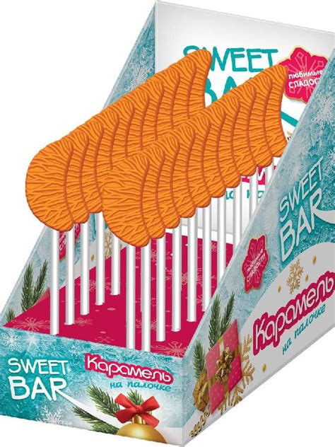 Карамель на палочке Sweet Bar долька мандарина 15г