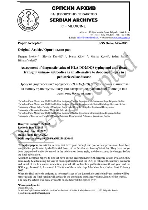 Pdf Assessment Of Diagnostic Value Of Hla Dq2dq8 Typing And Anti