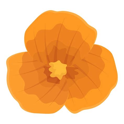 Desenho De Cone De Flor De Amor Perfeito Laranja Vetor Floral Viola