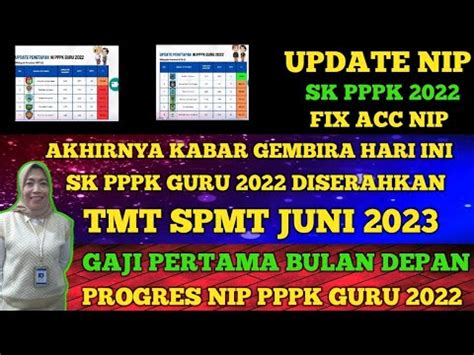 AKHIRNYA KABAR BAIK PENYERAHAN SK PPPK GURU 2022 TMT SPMT JUNI DAN