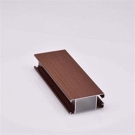 Wood Grain Printed Square Hollow Tube Office Partition Aluminum Profile