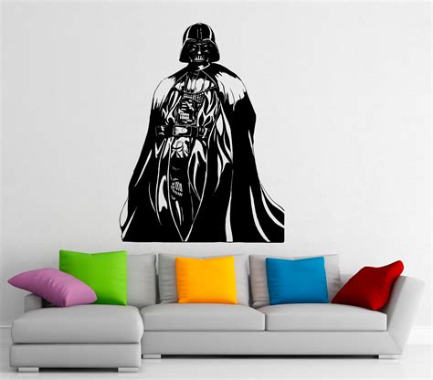 Darth Vader Wall Decal Vinyl Stickers Star Wars Home Interior Etsy