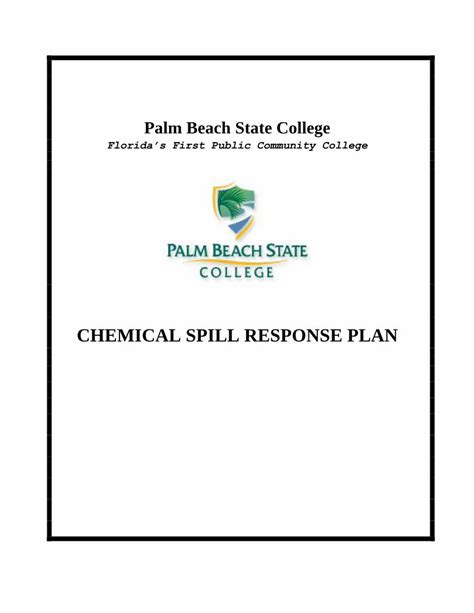 (PDF) CHEMICAL SPILL RESPONSE PLAN - Palm Beach … SPILL RESPONSE PLAN 1 ...