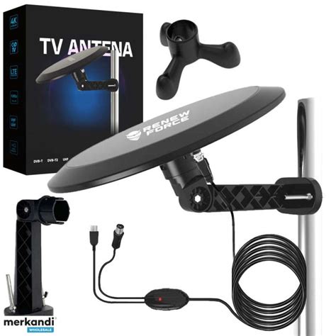 Potente Antena Activa Dvb T Para Fhd K Omnidireccional Tv Mux Lte