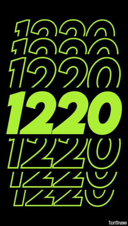 1220 Text Effect and Logo Design Number