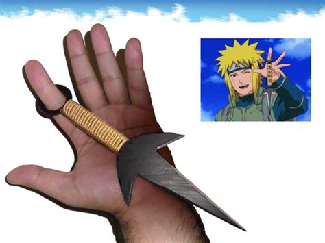 Kunai Minato Ninja Aço Carbono Naruto Shinobi Adaga Punhal