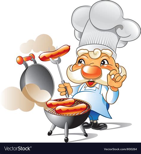 Bbq Chef Royalty Free Vector Image Vectorstock