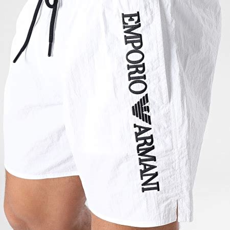 Emporio Armani Short De Bain 211740 4R422 Blanc