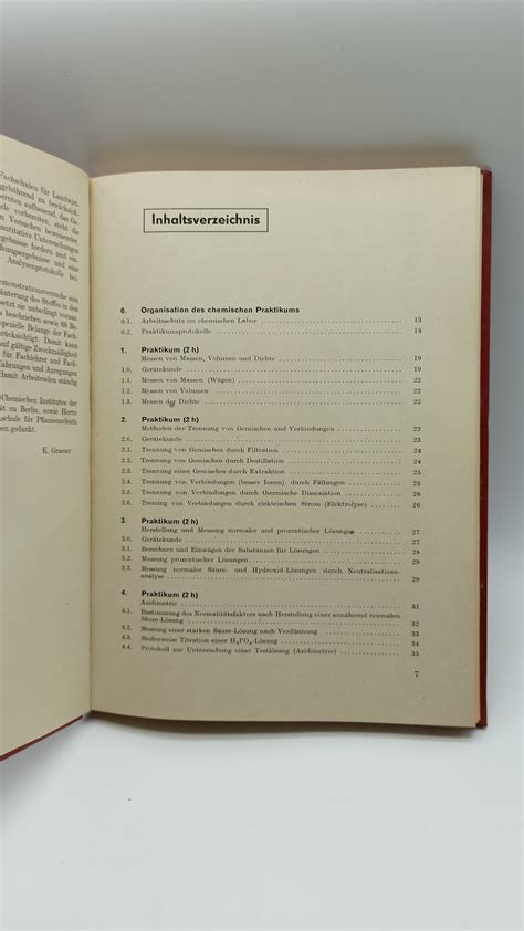 Agrarchemisches Praktikum Lehrbuch Der Fachschulen F R Landwirtschaft