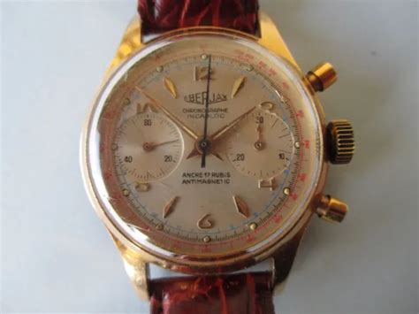 Montre Ancienne Chronographe Eberjax Suisse Landeron An Vintage