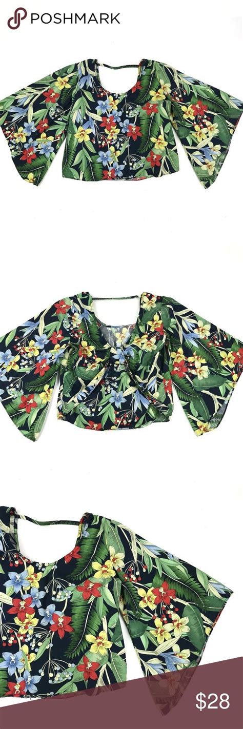 Zara Basic Collection Kimono Sleeve Crop Top Sz XS