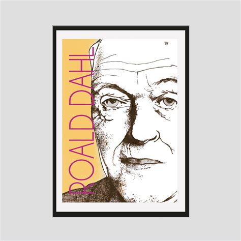 Roald Dahl Author Poster Contemporary A2 Portrait Poster Etsy