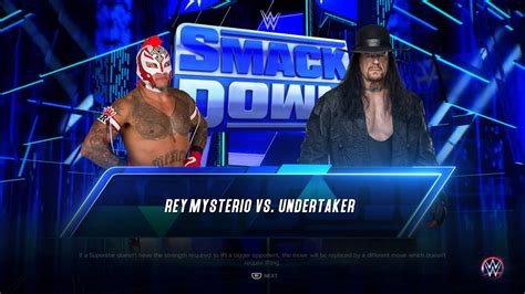 Wwe 2k23 Gameplay Rey Mysterio Vs The Undertaker One On One Match Ps5™ 4k 60fps Uhd