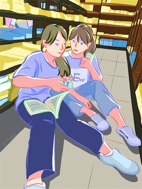 In The Library Xnun小黁 Illustrations Art Street