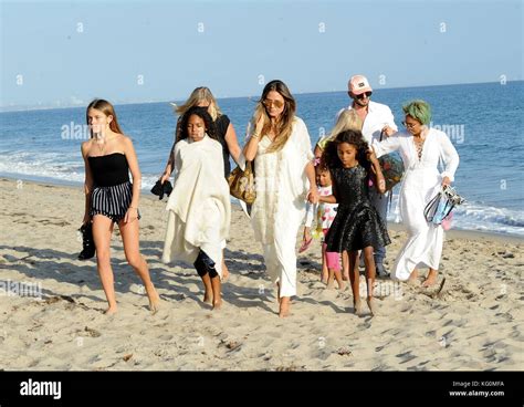 Mel B and Heidi Klum enjoy a day at the beach with their daughters in ...