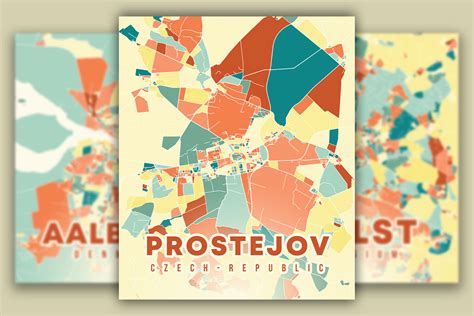 Prostejov Czech Republic Colorful Poster Graphic by Poster Boutique ...