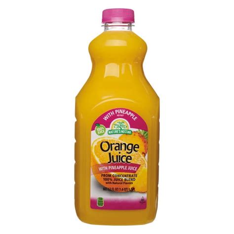 Nature S Nectar Orange Juice With Pineapple 52 Fl Oz Walmart