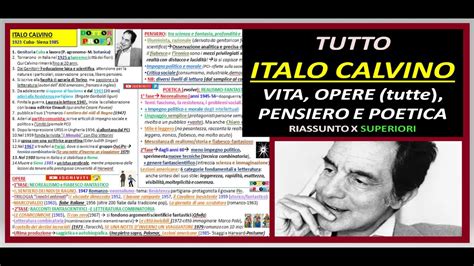 Tutto ITALO CALVINO Vita Opere Pensiero E Poetica Riassunto X