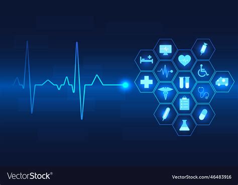 Background Smart Medical Technology That Collects Vector Image