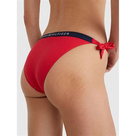 Tommy Hilfiger Braguita Bikini Side Tie Cheeky Uw Uw Rojo Dressinn