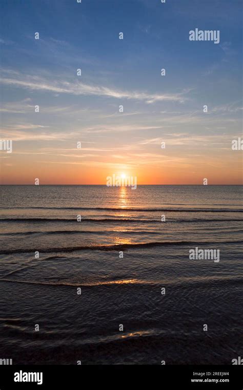 Ocean landscape with sunset for backgrounds Stock Photo - Alamy