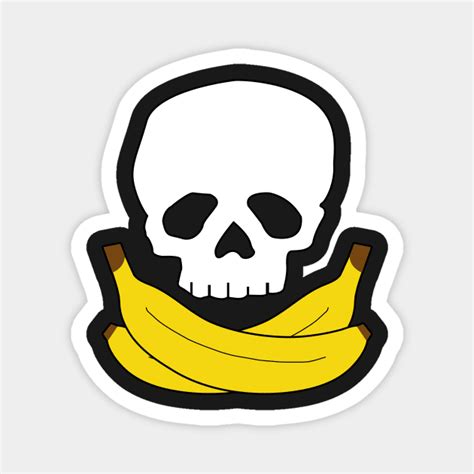 Skull And Bananas Bones Tattoo Design Skull And Bones Magnet