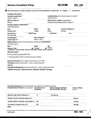 Fillable Online Klamathcounty South Suburban Sanitary District