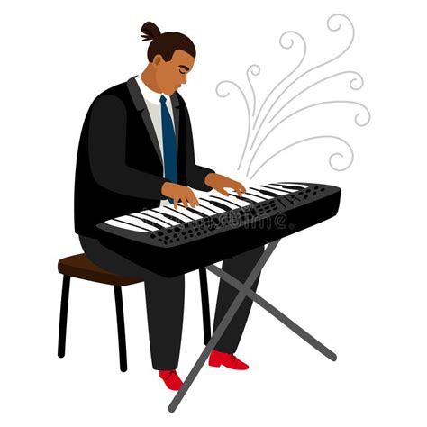 Jazz Pianist Cartoon Illustration Stock Vector Illustration Of Clip