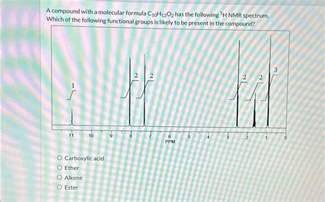 Solved A Compound With A Molecular Formula C H O Has The Chegg