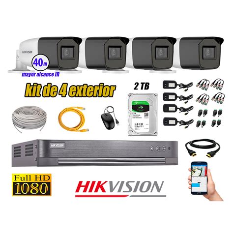 Ripley Hikvision C Maras De Seguridad Kit Exterior Varifocal Full