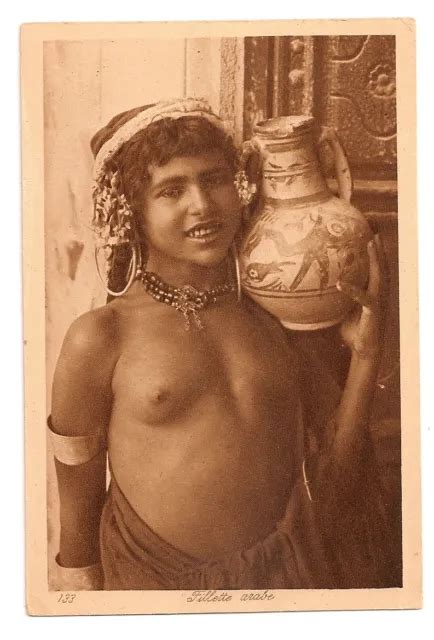 Orig Postkarte Lehnert Landrock Nordafrika Tunesien Nude Native