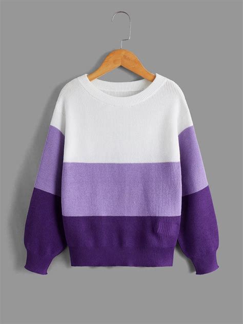 Drop Shoulder Color Block Sweater Artofit