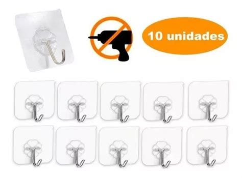 Kit Ganchos Adesivo Transparente Parede Super Ader Ncia Mercadolivre