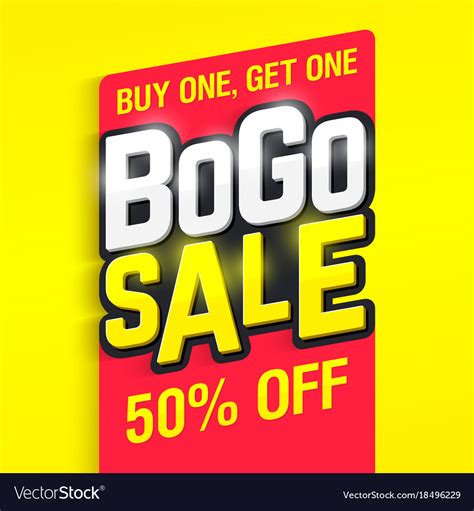 Bogo sale banner Royalty Free Vector Image - VectorStock