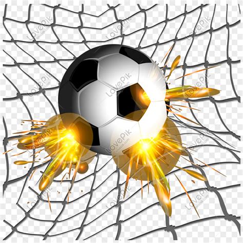 Kicking The Goal Net Football Vector Free Clipart, Colorful Football ...