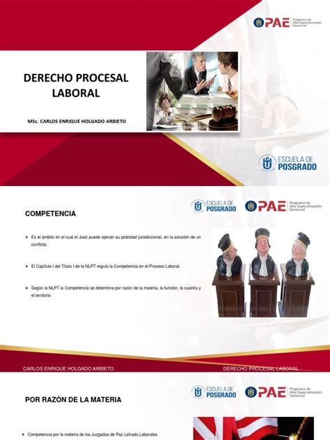 Derecho Procesal Laboral Sesión 2 Pdf Derecho Laboral Ley Procesal