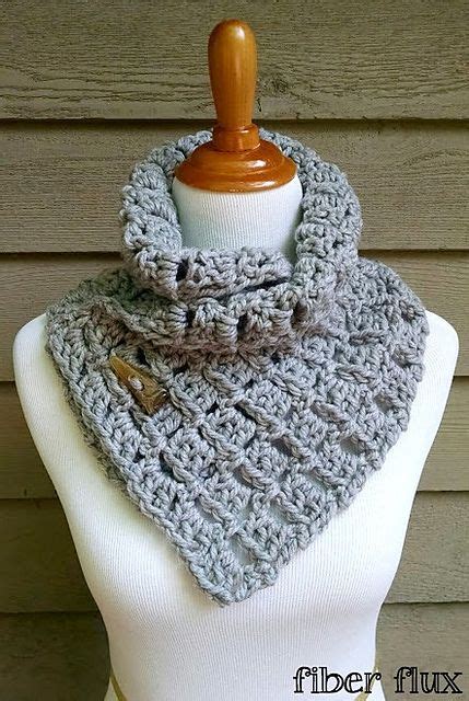 Margaret Button Cowl Pattern By Fiber Flux Jennifer Dickerson Crochet Scarf Pattern Free