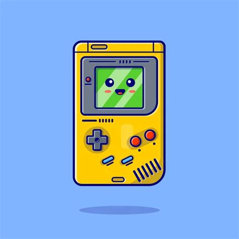 Lindo Gameboy Cartoon Vector Icono Ilustraci N Tecnolog A Recreaci N