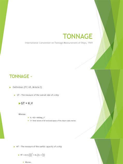 Tonnage Presentation | PDF