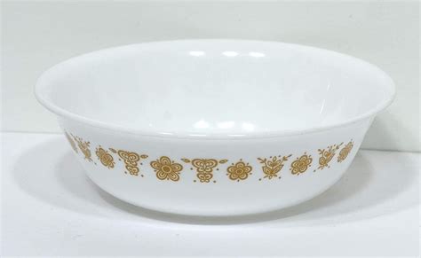 VINTAGE CORNING WARE CORELLE CEREAL BOWL GOLD BUTTERFLY 6 SOUP SALAD