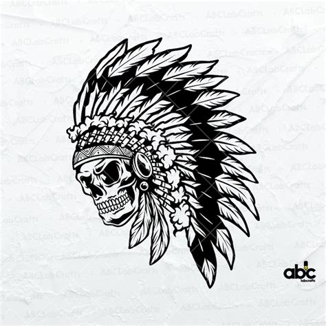 Indian Skull Svg File Native American Skull Svg Teepee Svg Etsy