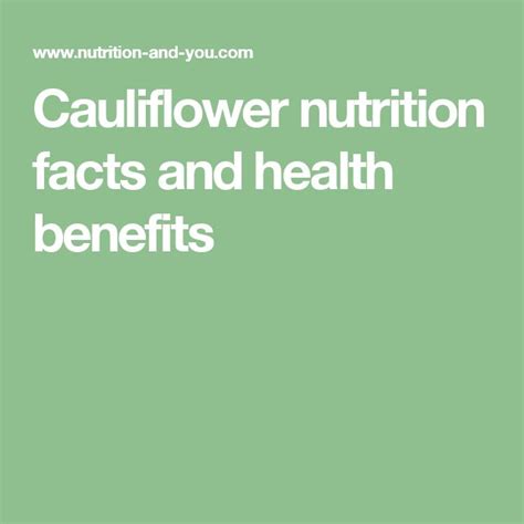 Cauliflower nutrition facts and health benefits | Grape nutrition facts ...